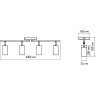 Светильник JAZZWAY 5066748 PCL-0504 4xGU10 IP20 230В WH